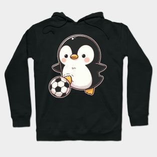 penguin as soccer player with soccer Hoodie